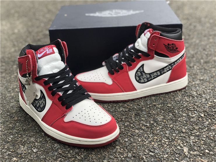 Air Jordan 1 Red White Black Retro Shoes - Click Image to Close